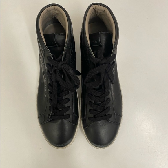 All Saints || Miles Hi Top Sneaker Black Distresed 42 US 9 - Picture 3 of 8